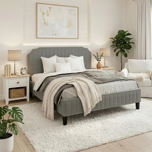 BỘ PHÒNG NGỦ JASMINE MÀU XÁM 1.6 2 TÁP - Ảnh 15