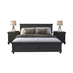BỘ PHÒNG NGỦ HARPER MÀU ĐEN 1.8 2 TÁP - Ảnh 3