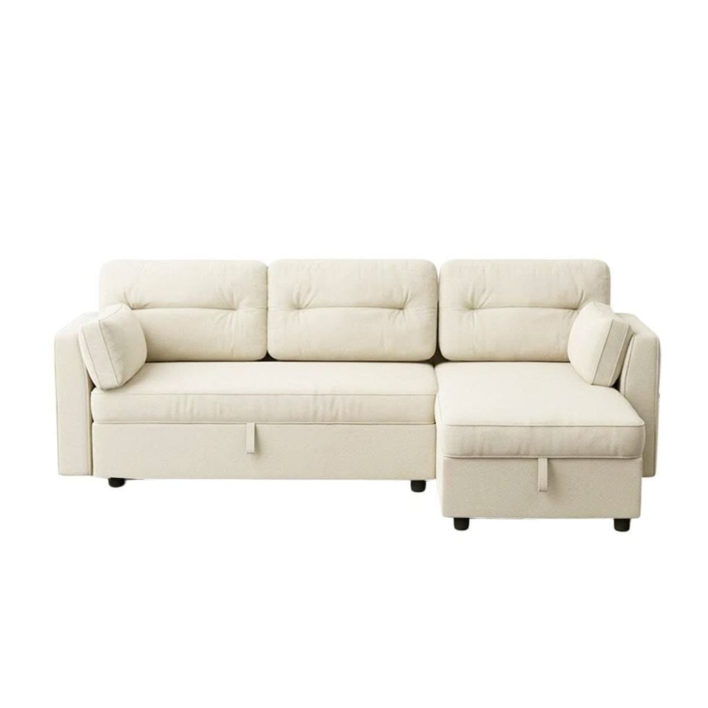 GHẾ SOFA BED GÓC COMPACT MÀU BE - Ảnh 3