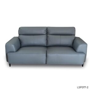 Alternative view of GHẾ SOFA 2 CHỖ DA BÒ LIGHT BLUE 8019